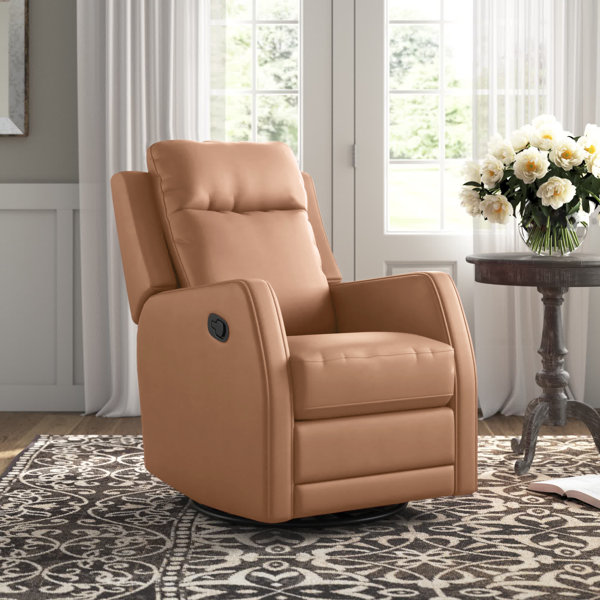 Lark Manor Giselle Vegan Leather Swivel Recliner & Reviews Wayfair